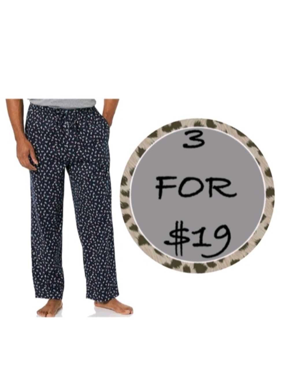 3/$19 Paisley pajama lounge pants